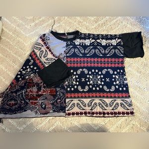 Free People Oversized Short Sleeved Sweater